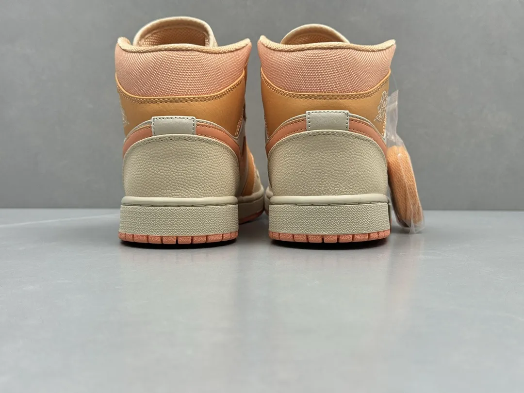Attractive Nike Air Jordan 1 Mid SE ‘Apricot Orange’ – Women’s Basketball Shoes with Replica Nike Design, Sizes 36- 1227
