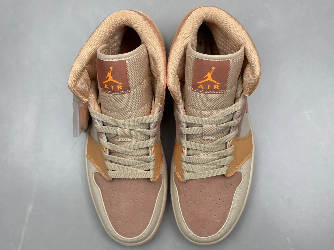 Attractive Nike Air Jordan 1 Mid SE ‘Apricot Orange’ – Women’s Basketball Shoes with Replica Nike Design, Sizes 36- 1227