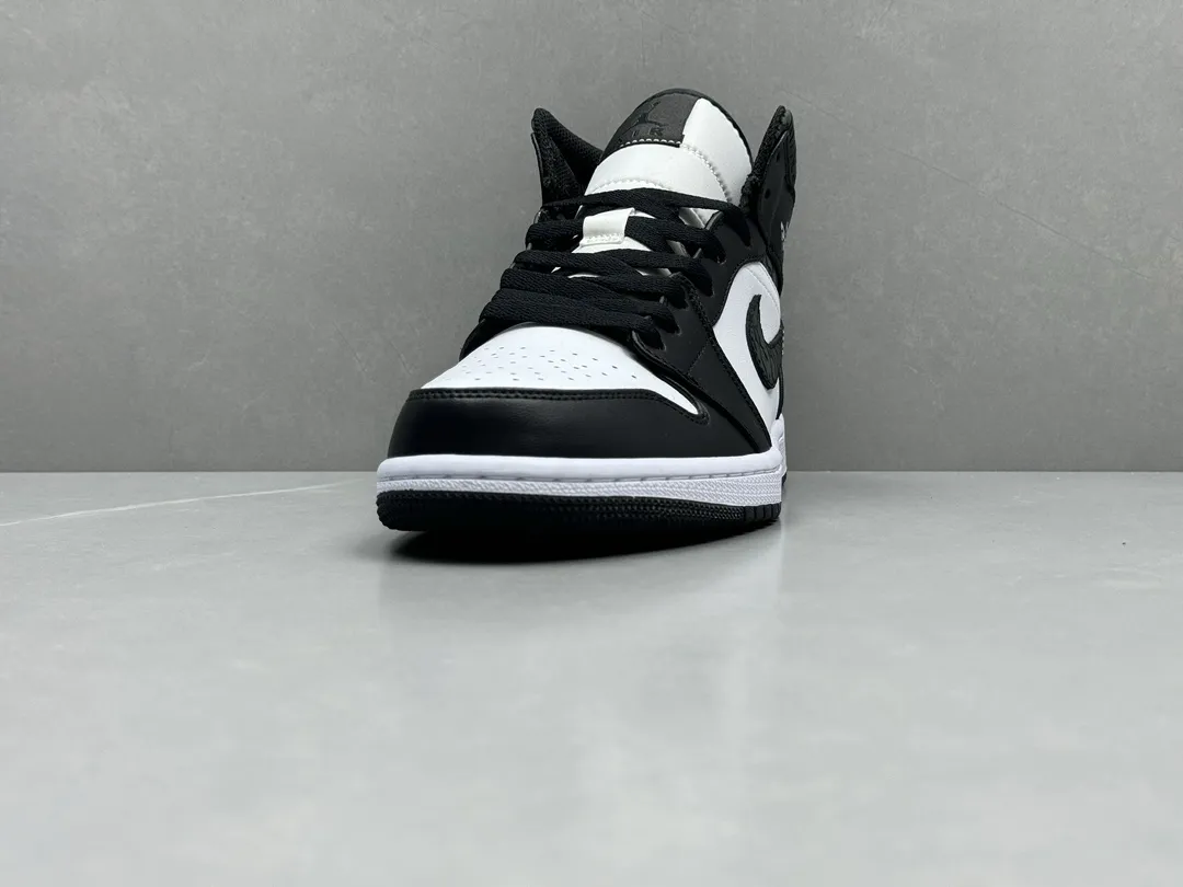 Nike Air Jordan 1 Mid SE Black White Crackle Print – High-Quality Rep Shoes & Replica Nikes – Sizes 36-46 (Including Half Sizes Practical 1200