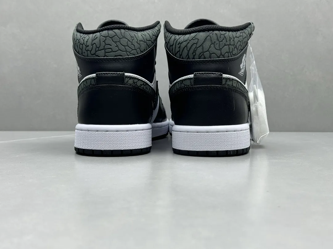 Nike Air Jordan 1 Mid SE Black White Crackle Print – High-Quality Rep Shoes & Replica Nikes – Sizes 36-46 (Including Half Sizes Practical 1200
