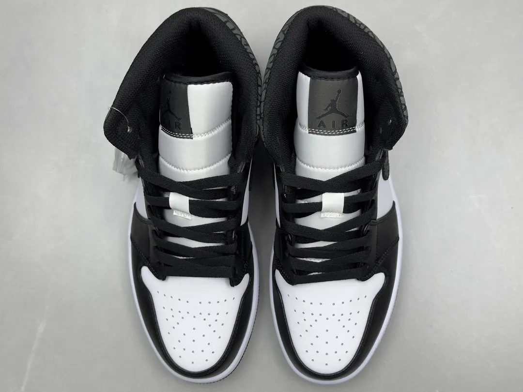 Nike Air Jordan 1 Mid SE Black White Crackle Print – High-Quality Rep Shoes & Replica Nikes – Sizes 36-46 (Including Half Sizes Practical 1200