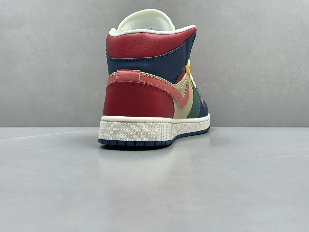 Nike Air Jordan 1 Mid SE ‘Blue Pink Red’ – Pure  Version 230 – Rep Shoes & Replica Nike Sneakers – Sizes 36-46 (Including Half Sizes FashionForward 1201