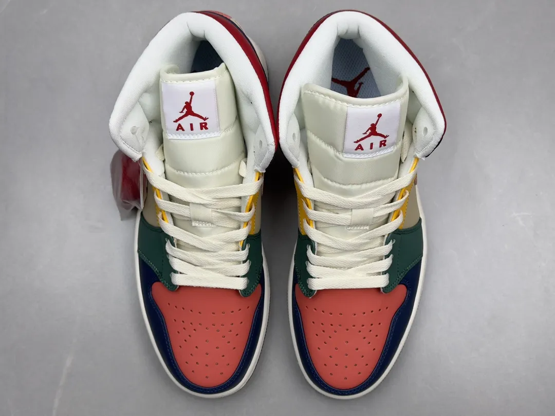 Nike Air Jordan 1 Mid SE ‘Blue Pink Red’ – Pure  Version 230 – Rep Shoes & Replica Nike Sneakers – Sizes 36-46 (Including Half Sizes FashionForward 1201