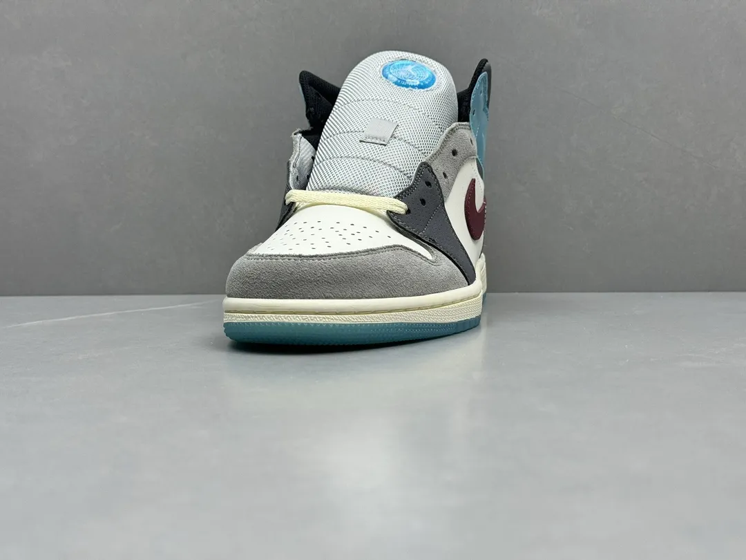GoodFit Nike Air Jordan 1 Mid SE ‘Grey Blue White’ – Authentic Version, Rep Shoes & Replica Nike Sneakers, Sizes 36-46 Including Half Sizes 1196