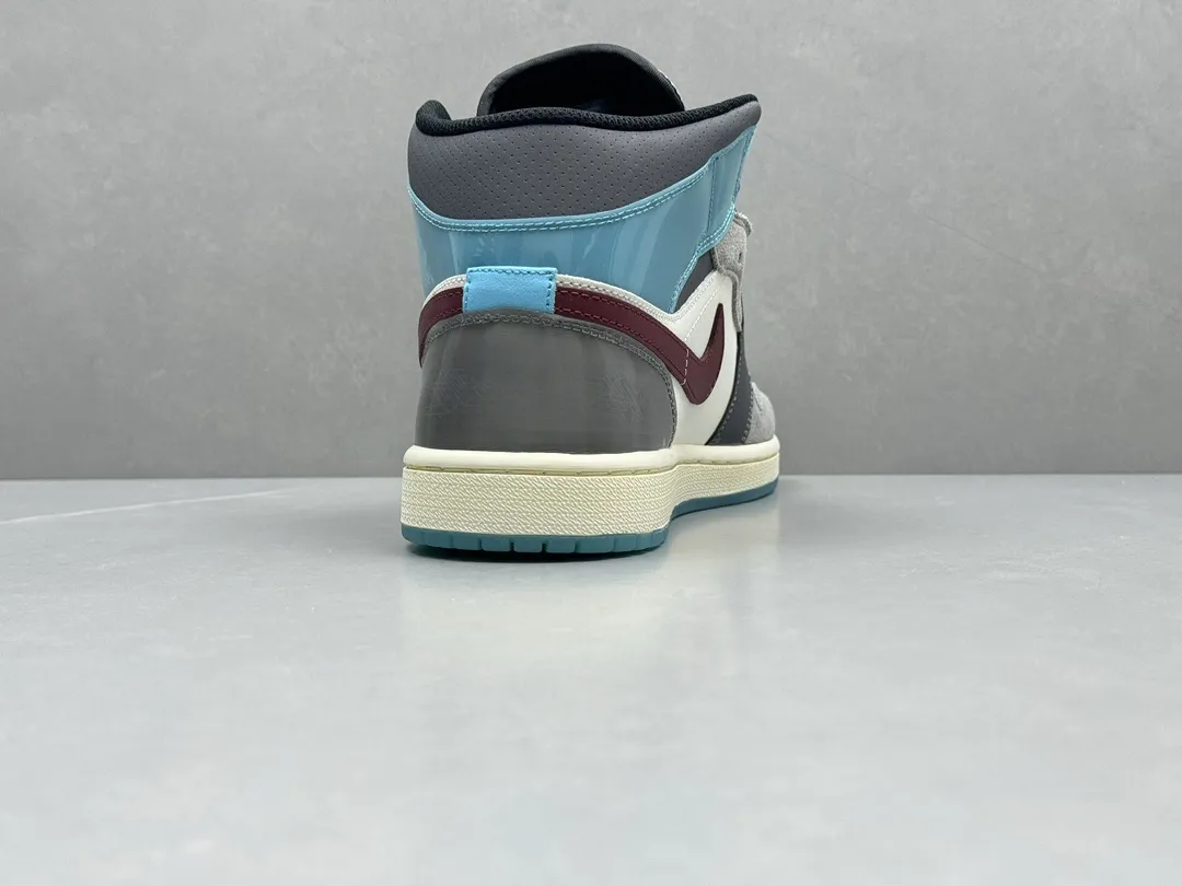 GoodFit Nike Air Jordan 1 Mid SE ‘Grey Blue White’ – Authentic Version, Rep Shoes & Replica Nike Sneakers, Sizes 36-46 Including Half Sizes 1196