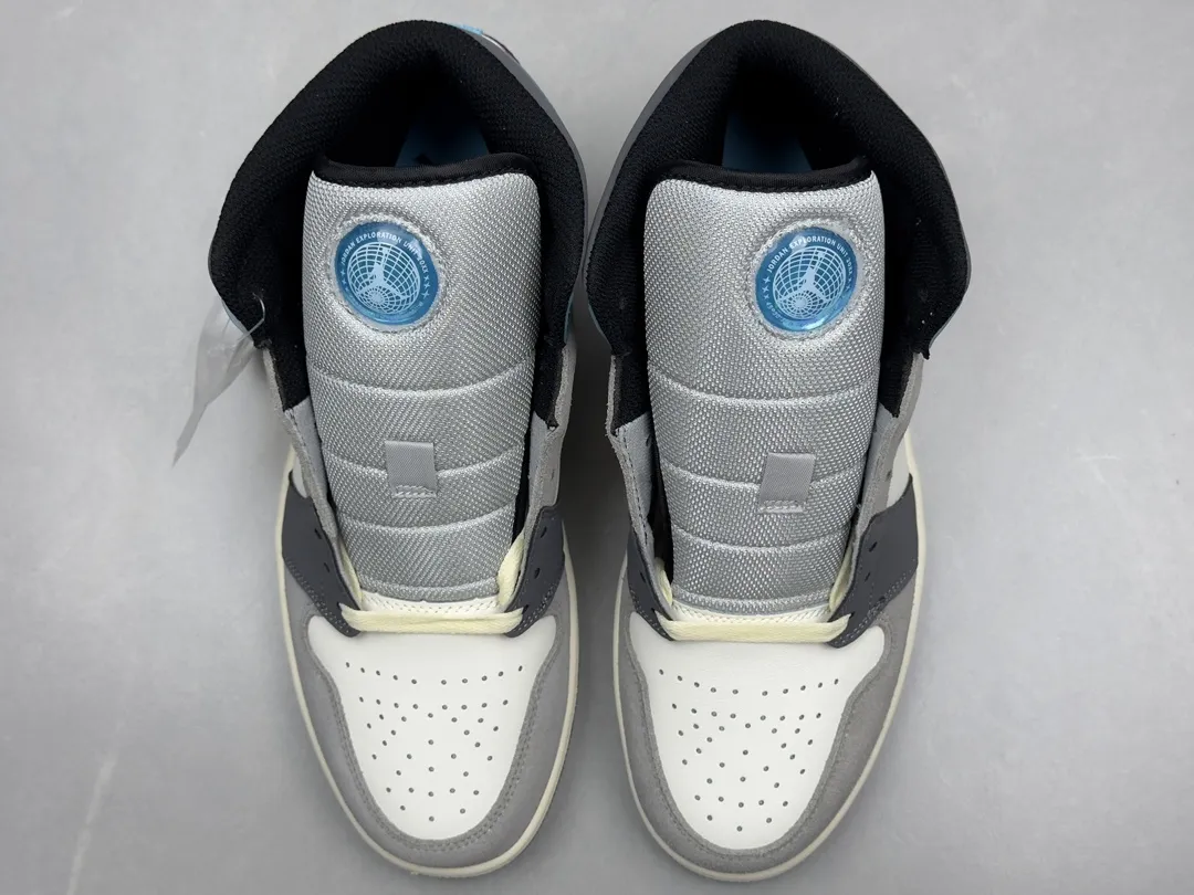 GoodFit Nike Air Jordan 1 Mid SE ‘Grey Blue White’ – Authentic Version, Rep Shoes & Replica Nike Sneakers, Sizes 36-46 Including Half Sizes 1196