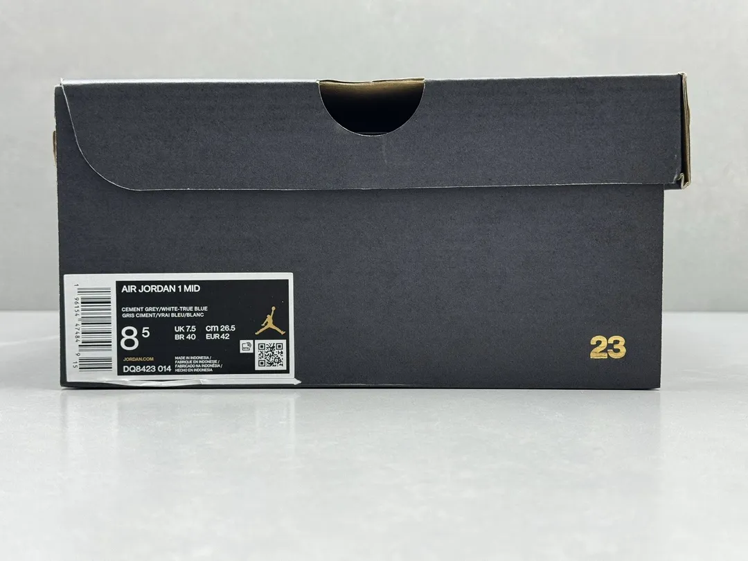 Nike Air Jordan 1 Mid SE ‘Grey White Blue’ – Authentic Version,  Rep Shoes & Replica Nikes, Sizes 36-46 Including Half Sizes Durable 1212