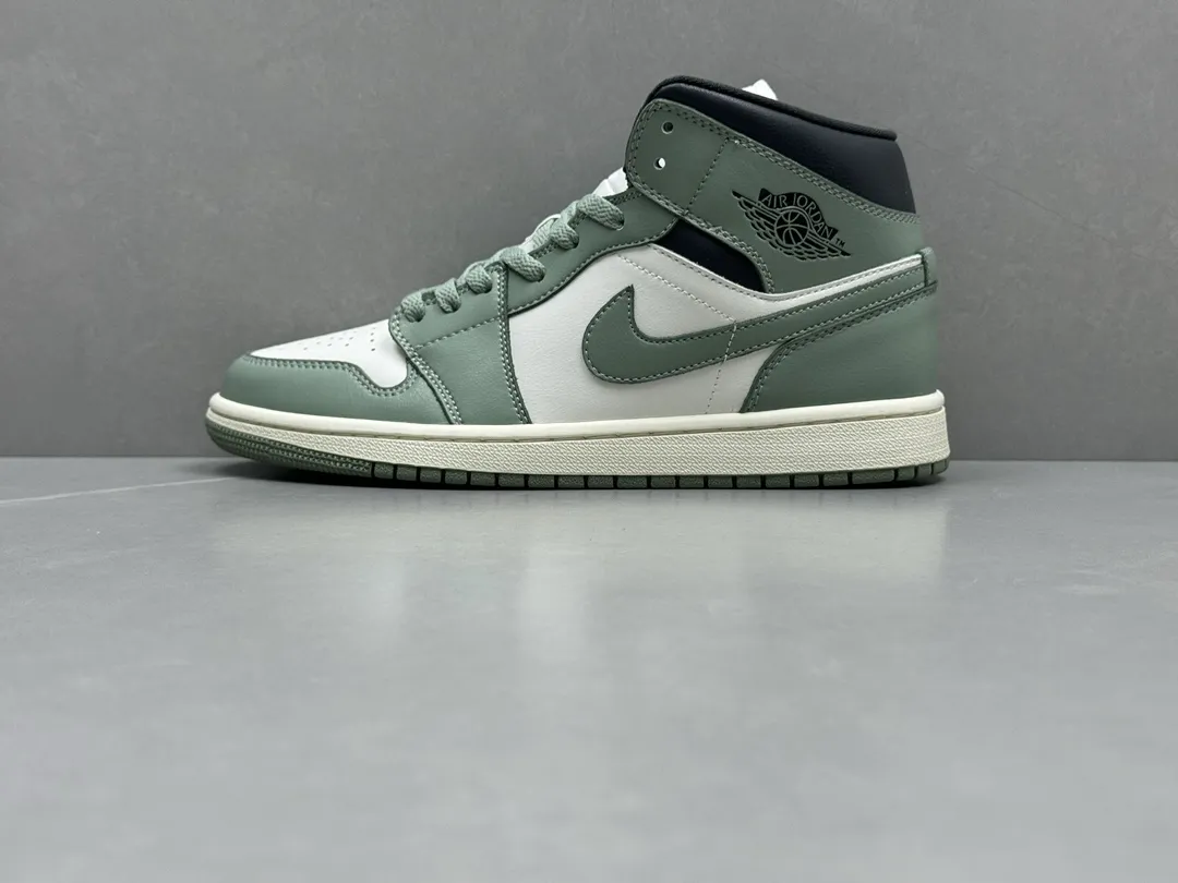 GoodFit Nike Air Jordan 1 Mid ‘Sage Green’ – Authentic Version, Rep Shoes & Replica Nike Sneakers, Sizes 36-46 Including Half Sizes 1222