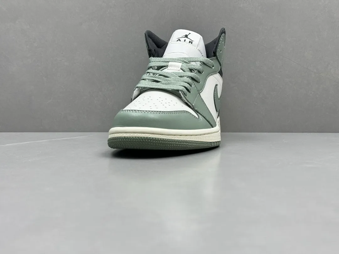 GoodFit Nike Air Jordan 1 Mid ‘Sage Green’ – Authentic Version, Rep Shoes & Replica Nike Sneakers, Sizes 36-46 Including Half Sizes 1222