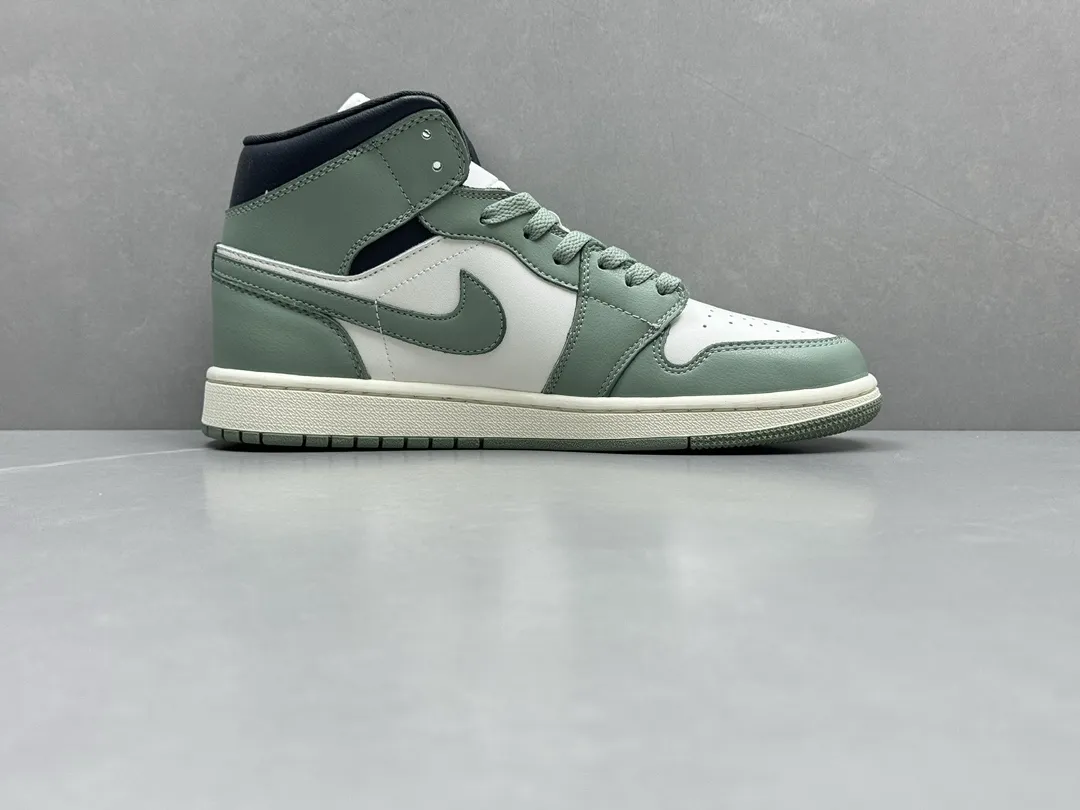 GoodFit Nike Air Jordan 1 Mid ‘Sage Green’ – Authentic Version, Rep Shoes & Replica Nike Sneakers, Sizes 36-46 Including Half Sizes 1222