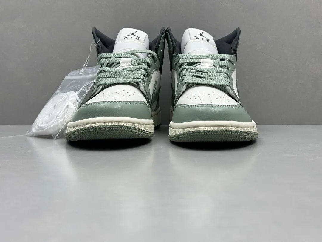 GoodFit Nike Air Jordan 1 Mid ‘Sage Green’ – Authentic Version, Rep Shoes & Replica Nike Sneakers, Sizes 36-46 Including Half Sizes 1222