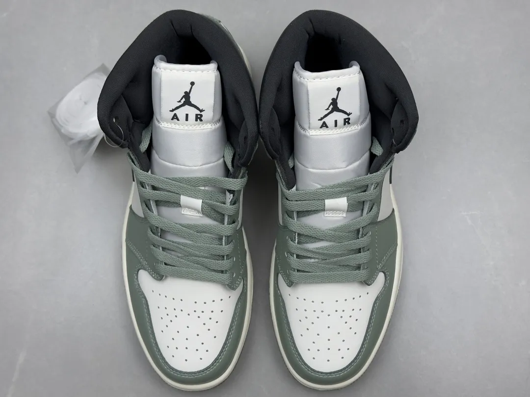GoodFit Nike Air Jordan 1 Mid ‘Sage Green’ – Authentic Version, Rep Shoes & Replica Nike Sneakers, Sizes 36-46 Including Half Sizes 1222