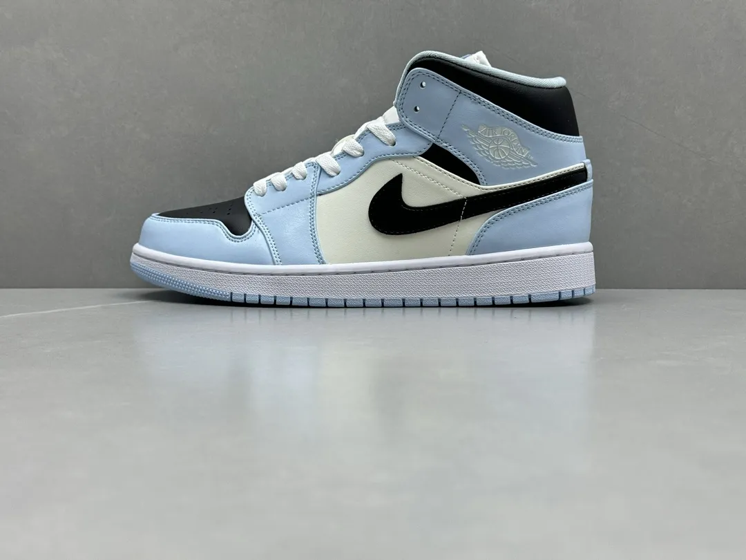 GoodFit Nike Air Jordan 1 Mid ‘UNC’ – Light Blue White Black, Replica Shoes & Nike Replica, Youth & Adult Sizes 36- 1205