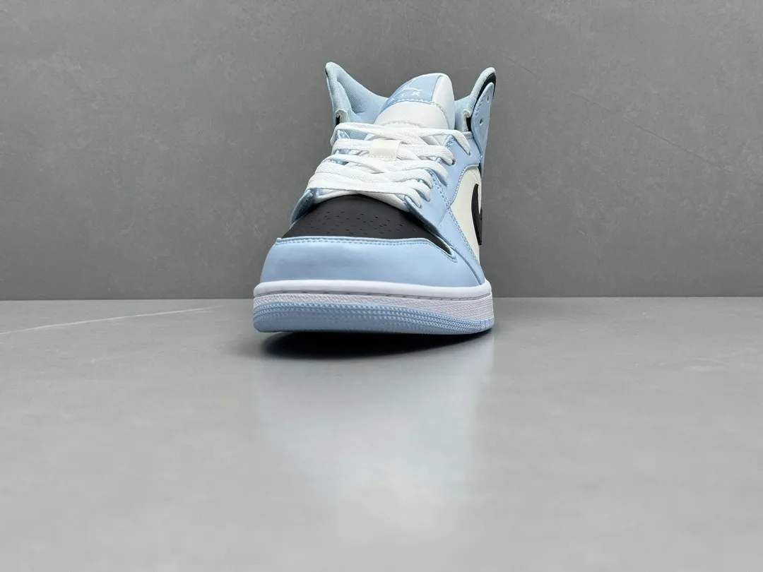GoodFit Nike Air Jordan 1 Mid ‘UNC’ – Light Blue White Black, Replica Shoes & Nike Replica, Youth & Adult Sizes 36- 1205