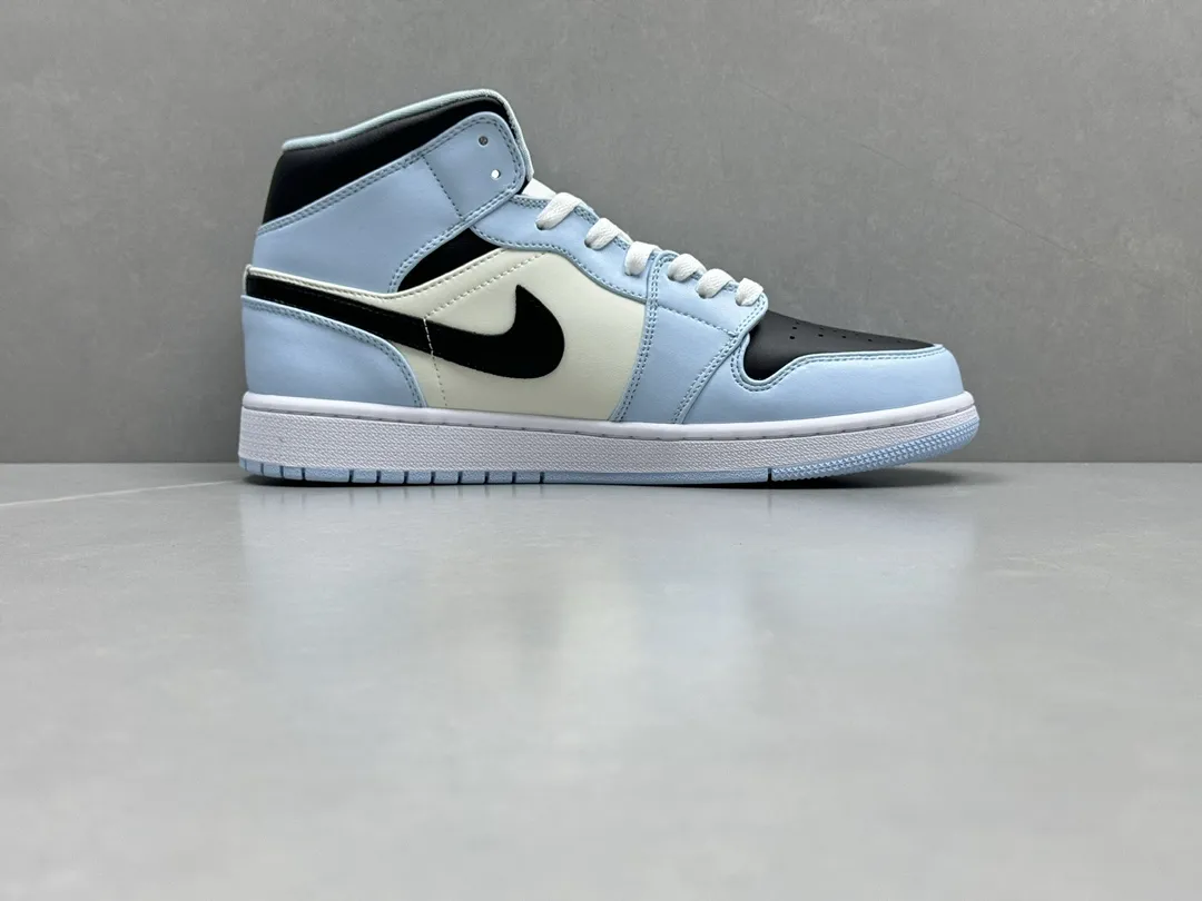 GoodFit Nike Air Jordan 1 Mid ‘UNC’ – Light Blue White Black, Replica Shoes & Nike Replica, Youth & Adult Sizes 36- 1205