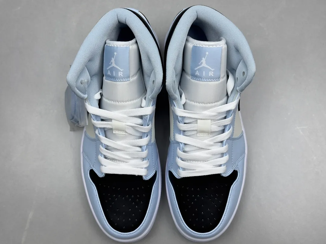 GoodFit Nike Air Jordan 1 Mid ‘UNC’ – Light Blue White Black, Replica Shoes & Nike Replica, Youth & Adult Sizes 36- 1205