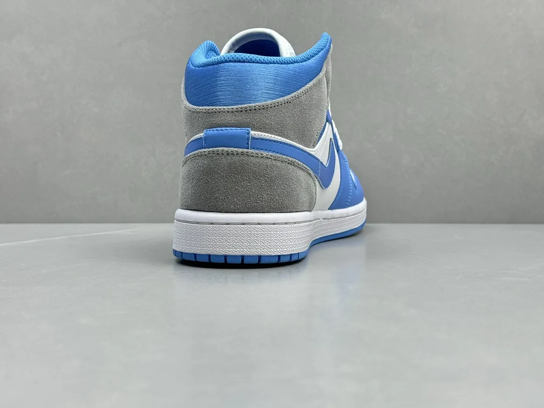 DailyWear Nike Air Jordan 1 Mid UNC White Blue – Authentic Version, Rep Shoes & Replica Nikes, Sizes 36-46 Including Half Sizes 1234