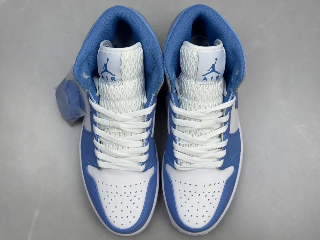 DailyWear Nike Air Jordan 1 Mid UNC White Blue – Authentic Version, Rep Shoes & Replica Nikes, Sizes 36-46 Including Half Sizes 1234
