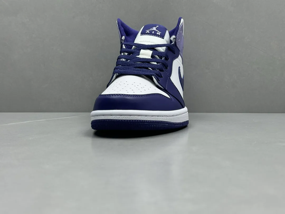 Chic Nike Air Jordan 1 Mid ‘White Purple’ – Authentic Version, Rep Shoes & Replica Nike Sneakers, Sizes 36-46 Including Half Sizes 1202