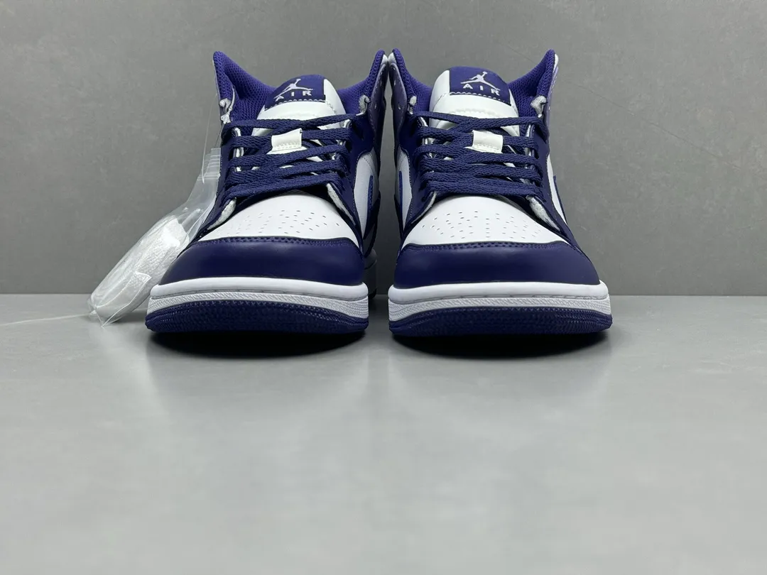 Chic Nike Air Jordan 1 Mid ‘White Purple’ – Authentic Version, Rep Shoes & Replica Nike Sneakers, Sizes 36-46 Including Half Sizes 1202