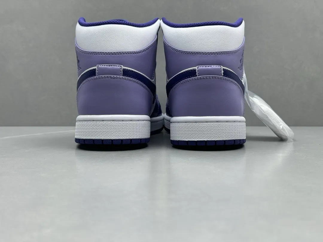 Chic Nike Air Jordan 1 Mid ‘White Purple’ – Authentic Version, Rep Shoes & Replica Nike Sneakers, Sizes 36-46 Including Half Sizes 1202