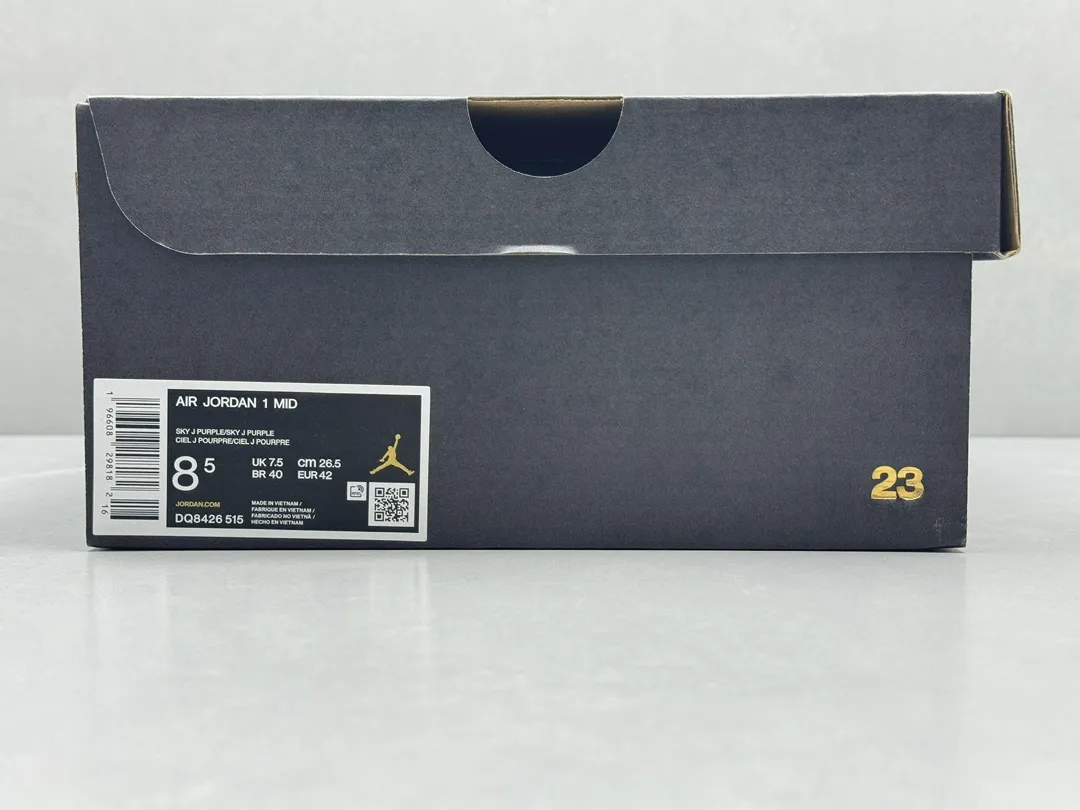 Chic Nike Air Jordan 1 Mid ‘White Purple’ – Authentic Version, Rep Shoes & Replica Nike Sneakers, Sizes 36-46 Including Half Sizes 1202