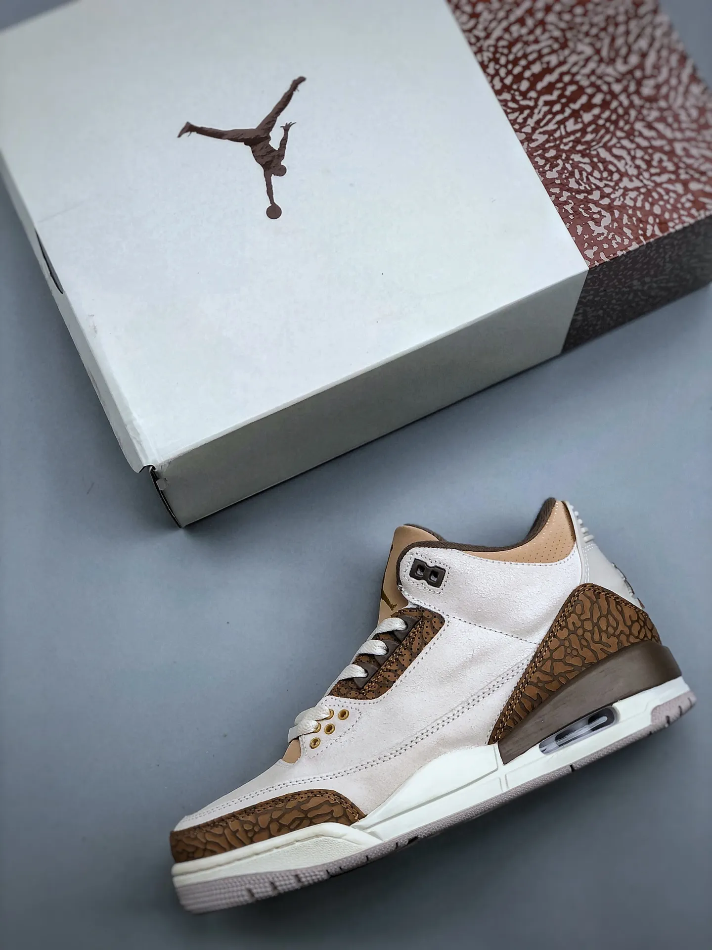 Vibrant Nike Air Jordan 3 “Palomino” – Light Grey Brown High-Top Rep Shoes & Replica Sneakers 1189