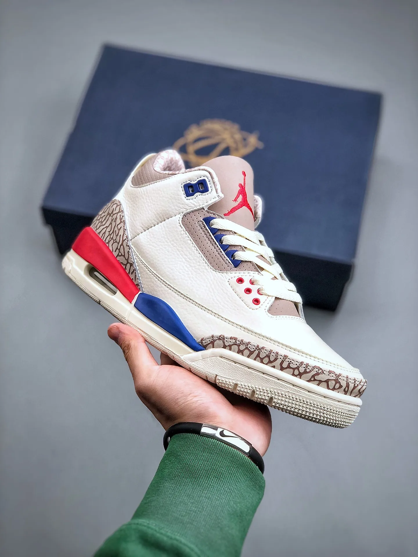 Timeless Nike Air Jordan 3 Retro “Knicks” – White Red Blue Mid-Top Basketball Shoes – Rep Shoes & Replica Sneakers 1179