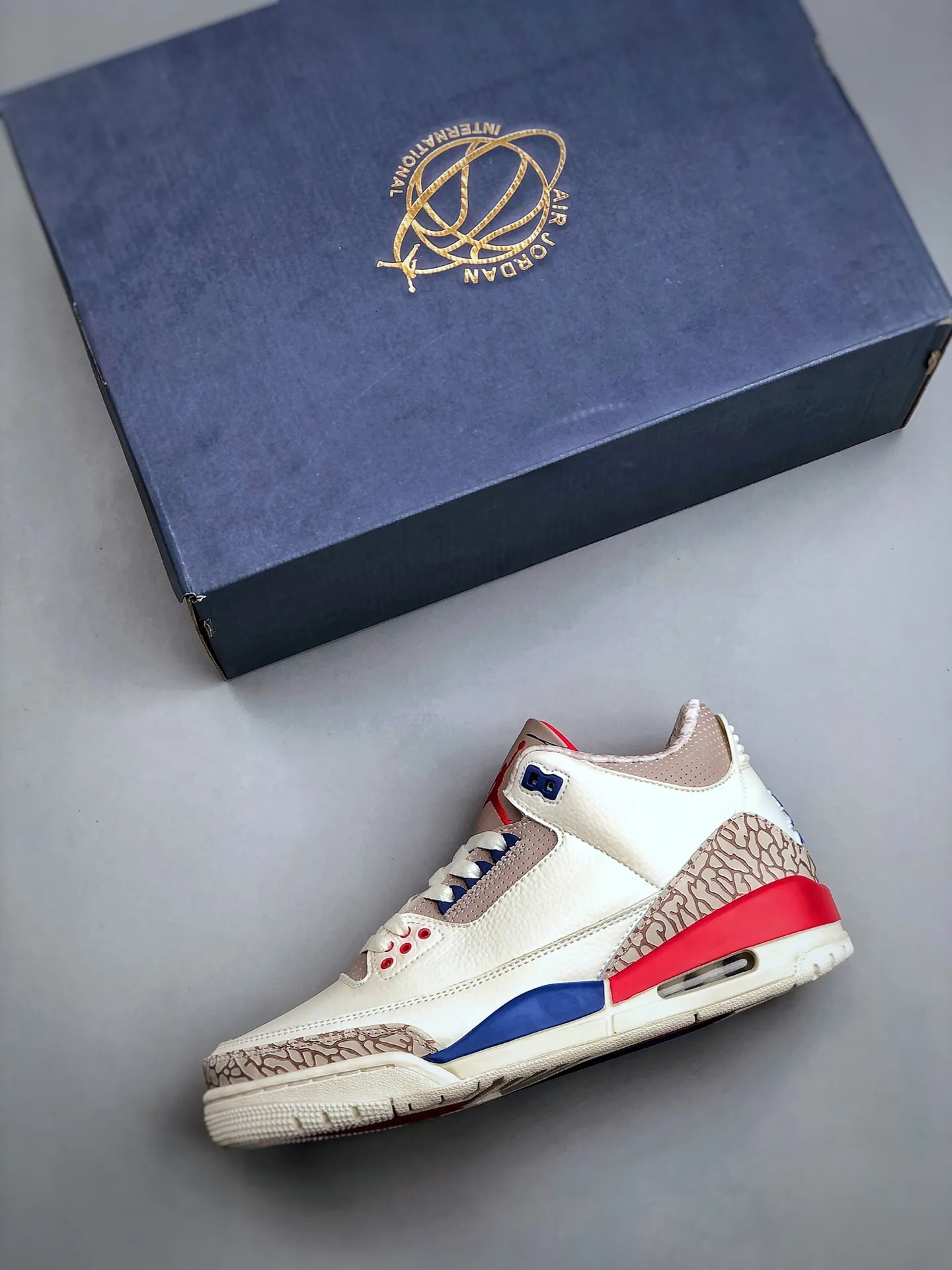 Timeless Nike Air Jordan 3 Retro “Knicks” – White Red Blue Mid-Top Basketball Shoes – Rep Shoes & Replica Sneakers 1179