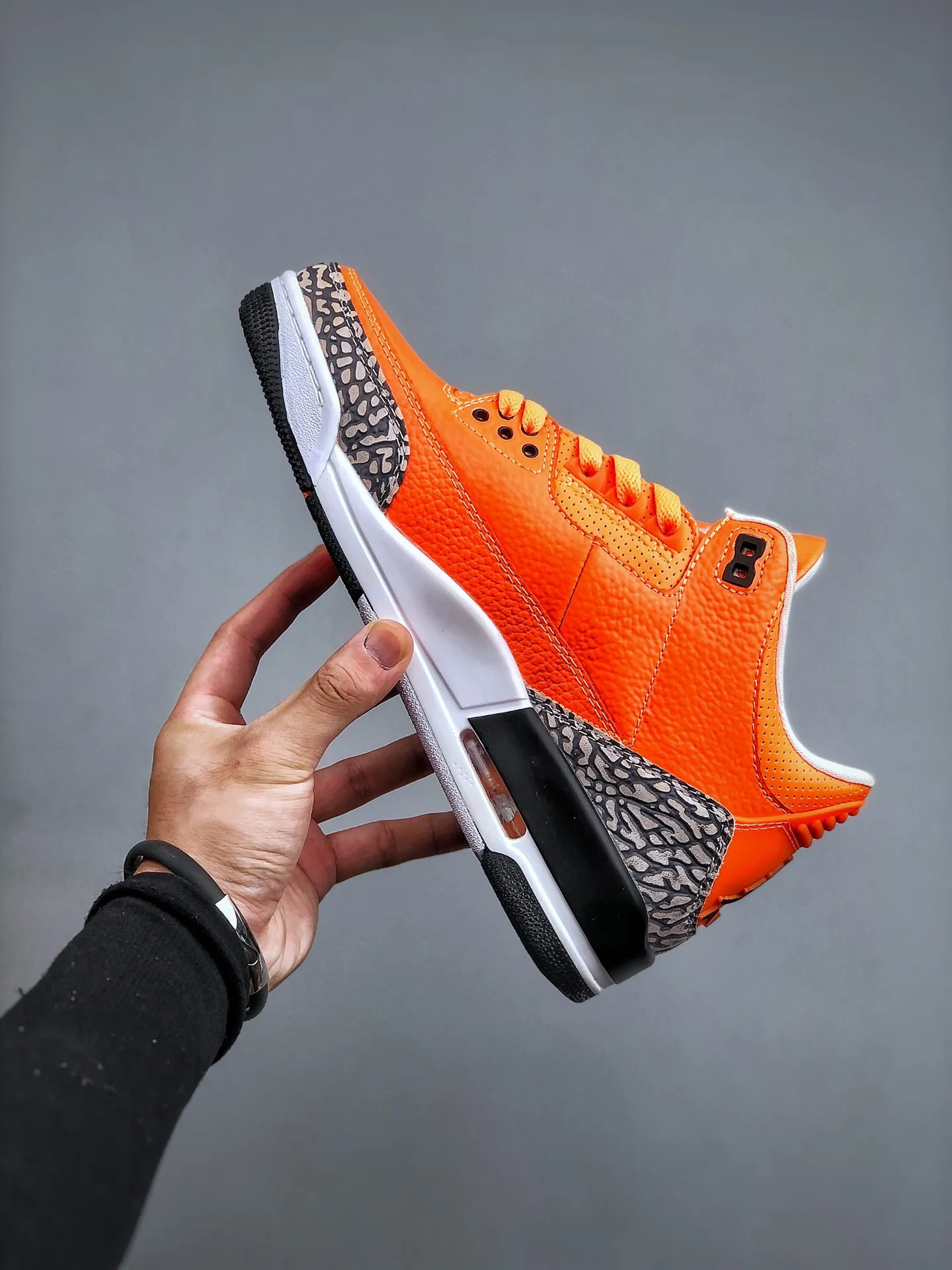 TechFriendly Nike Air Jordan 3 Retro ‘Sun Orange Grey’ – Men’s Basketball Shoes, Mid-Top, Retro Style, Replica Sneakers, Sizes 40-47.5 (Half Sizes 1184