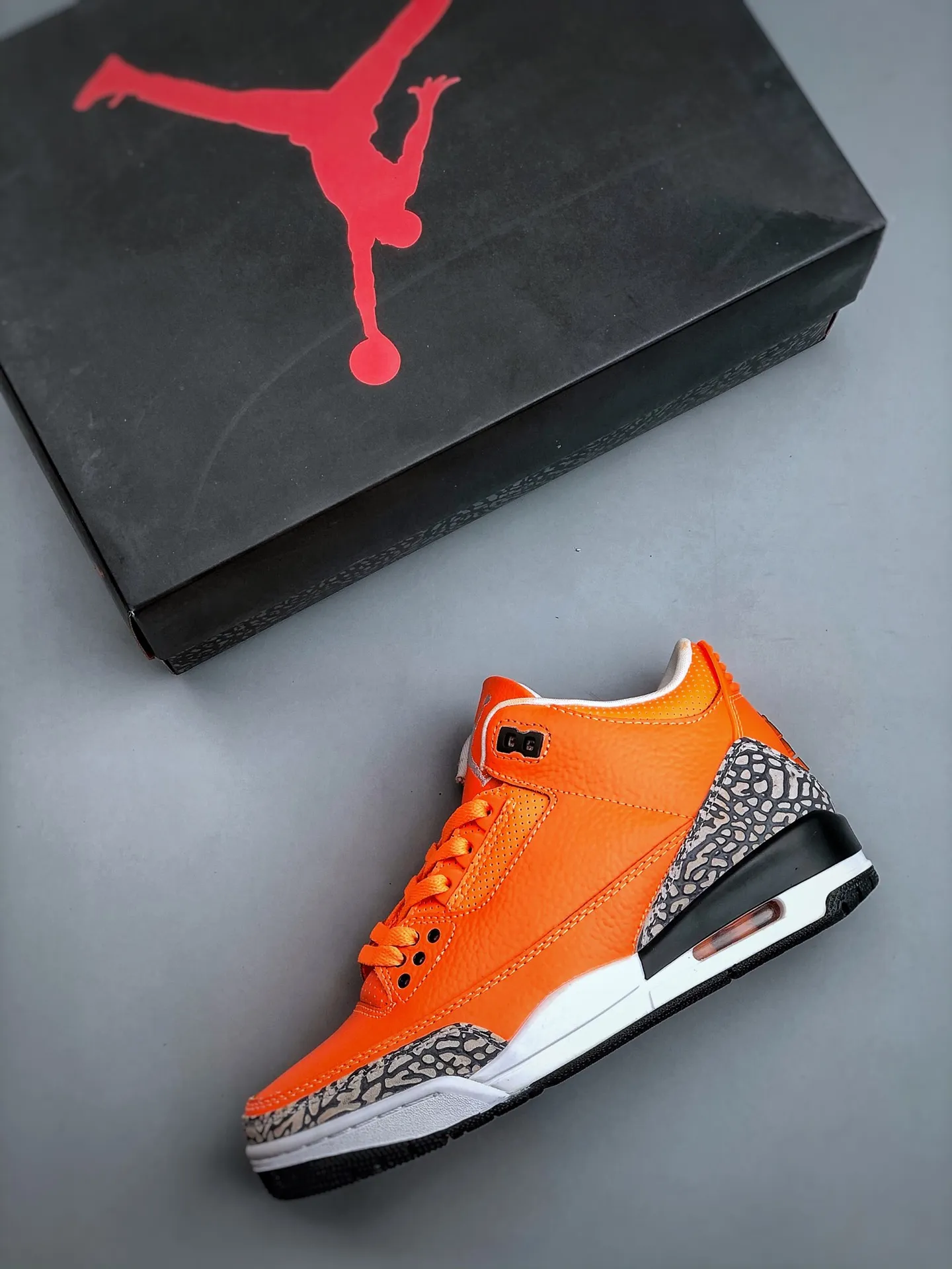 TechFriendly Nike Air Jordan 3 Retro ‘Sun Orange Grey’ – Men’s Basketball Shoes, Mid-Top, Retro Style, Replica Sneakers, Sizes 40-47.5 (Half Sizes 1184