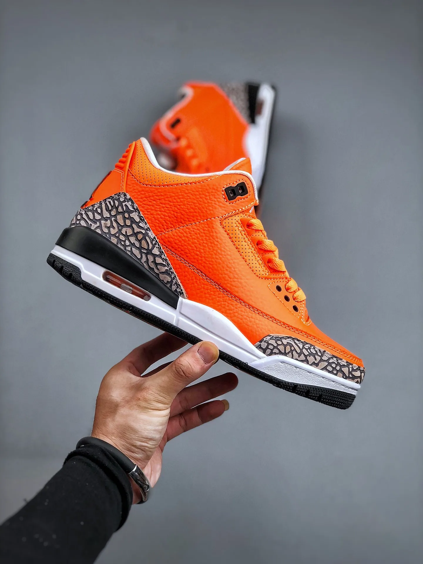TechFriendly Nike Air Jordan 3 Retro ‘Sun Orange Grey’ – Men’s Basketball Shoes, Mid-Top, Retro Style, Replica Sneakers, Sizes 40-47.5 (Half Sizes 1184