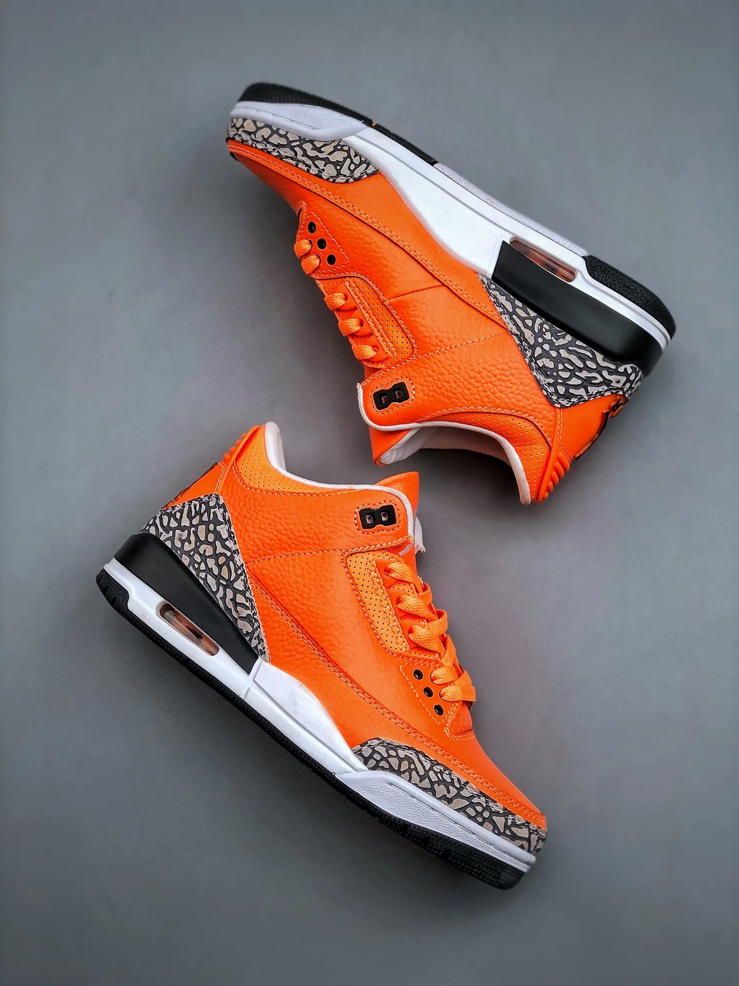 TechFriendly Nike Air Jordan 3 Retro ‘Sun Orange Grey’ – Men’s Basketball Shoes, Mid-Top, Retro Style, Replica Sneakers, Sizes 40-47.5 (Half Sizes 1184