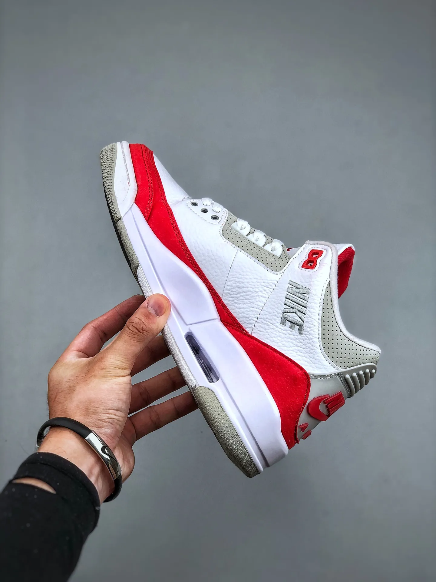 Nike Air Jordan 3 Retro ‘White Red’ –  Rep Shoes, Men’s Replica Sneakers, Sizes 35.5-47. Classic 1188