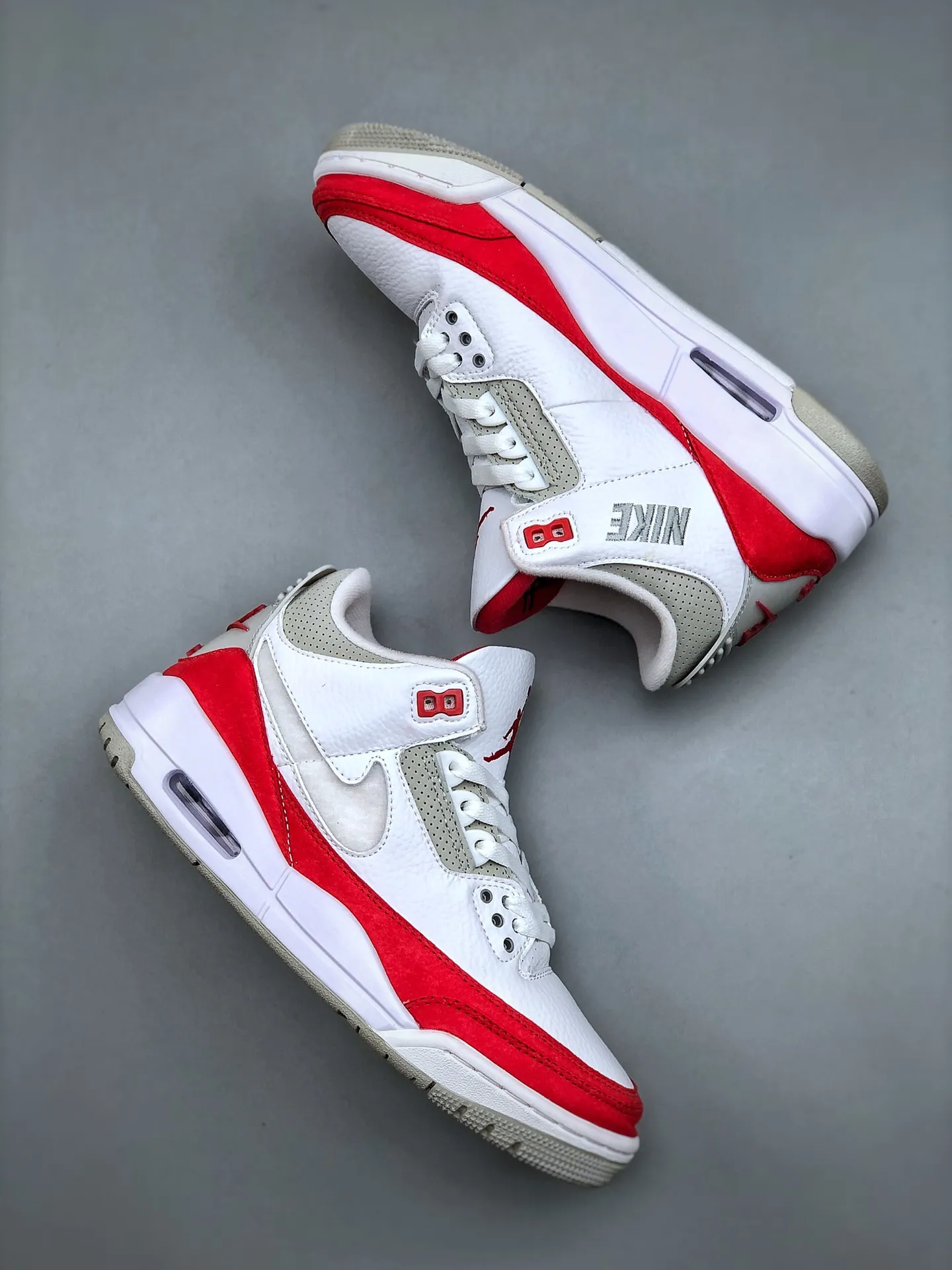 Nike Air Jordan 3 Retro ‘White Red’ –  Rep Shoes, Men’s Replica Sneakers, Sizes 35.5-47. Classic 1188