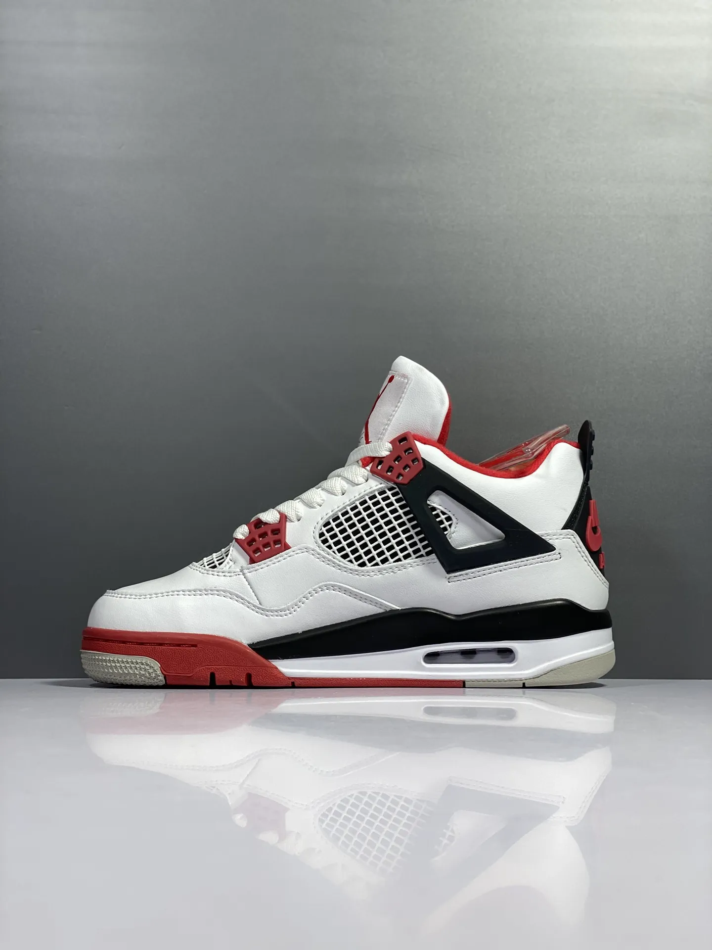 Nike Air Jordan 4 Retro ‘Fire Red’ – White Red Black – High Quality Rep Shoes – Authentic Replica Sneakers WrinkleFree 1160