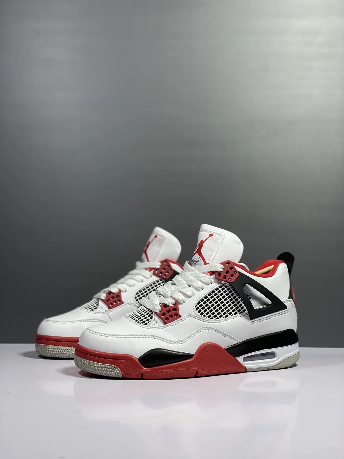 Nike Air Jordan 4 Retro ‘Fire Red’ – White Red Black – High Quality Rep Shoes – Authentic Replica Sneakers WrinkleFree 1160