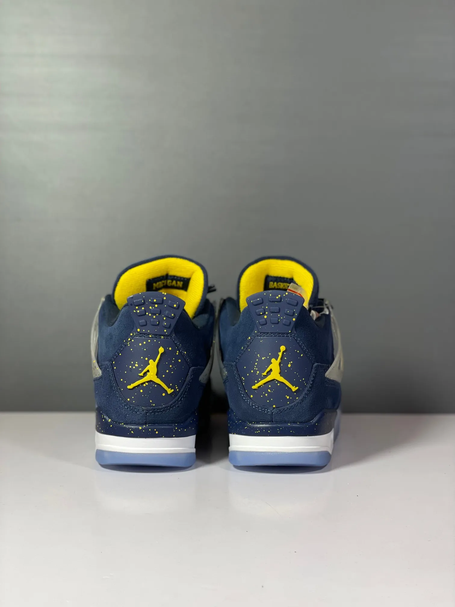 Affordable Nike Air Jordan 4 Retro Michigan Limited Edition – Blue Yellow – Rep Shoes & Replica Sneakers 1173