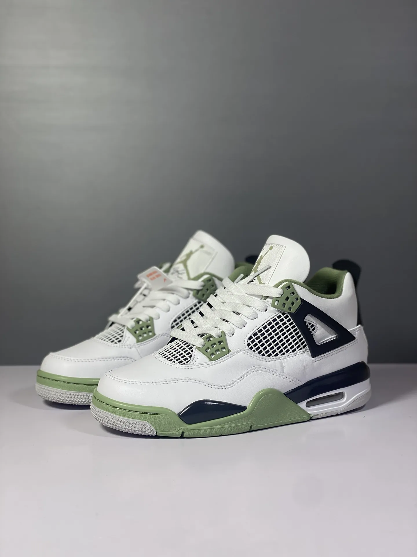 TravelReady Nike Air Jordan 4 Retro “Oil Green” – White Green Black – AQ9129-103 – High Quality Rep Shoes & Nike Replica Sneakers 1148