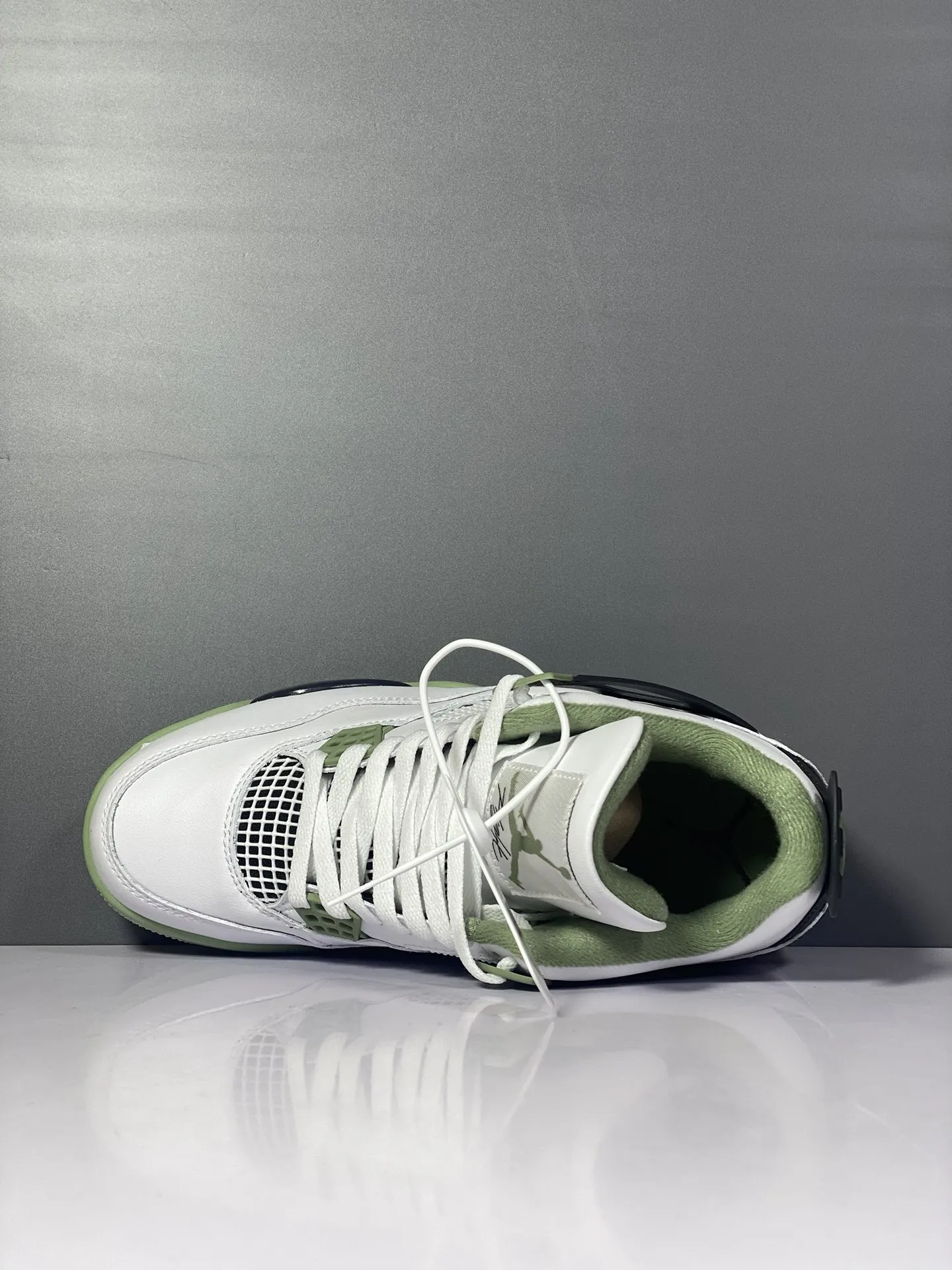 TravelReady Nike Air Jordan 4 Retro “Oil Green” – White Green Black – AQ9129-103 – High Quality Rep Shoes & Nike Replica Sneakers 1148