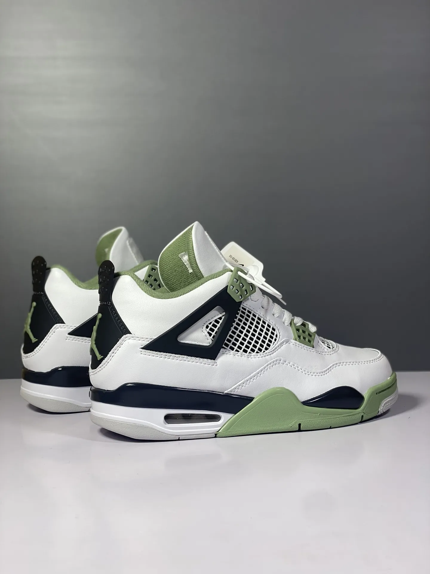 TravelReady Nike Air Jordan 4 Retro “Oil Green” – White Green Black – AQ9129-103 – High Quality Rep Shoes & Nike Replica Sneakers 1148
