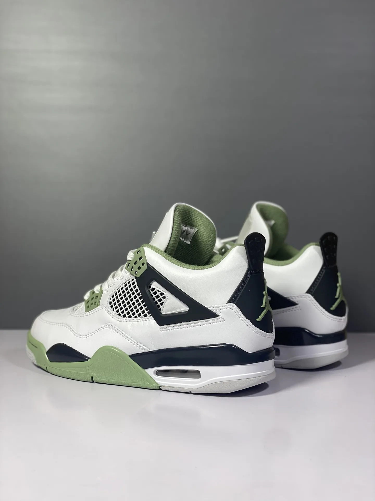 TravelReady Nike Air Jordan 4 Retro “Oil Green” – White Green Black – AQ9129-103 – High Quality Rep Shoes & Nike Replica Sneakers 1148