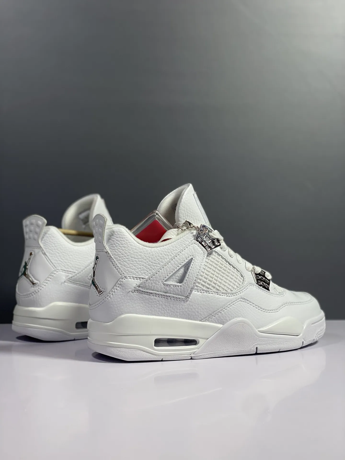 Nike Air Jordan 4 Retro Pure White Silver Buckle – AJ4 Retro Style, High Quality Rep Shoes, Multiple Sizes SoftTouch 1169