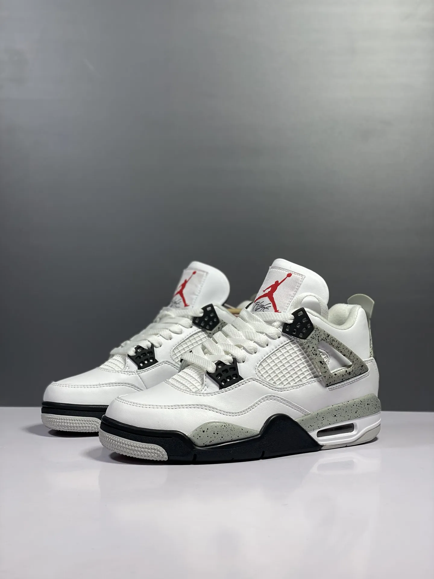 Practical Nike Air Jordan 4 Retro White Cement – Authentic AJ4 Style with High Quality Replica Shoes, Multiple Sizes Available 1161