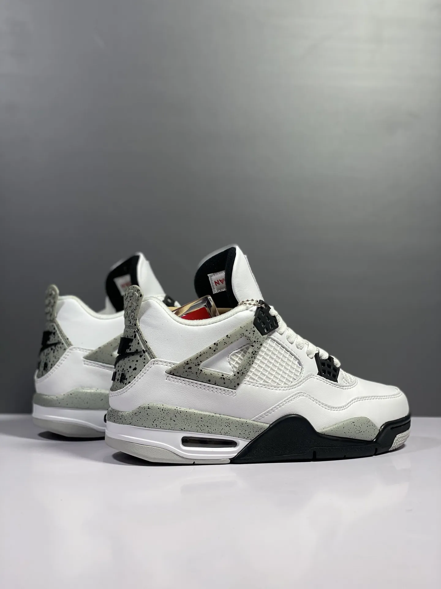 Practical Nike Air Jordan 4 Retro White Cement – Authentic AJ4 Style with High Quality Replica Shoes, Multiple Sizes Available 1161