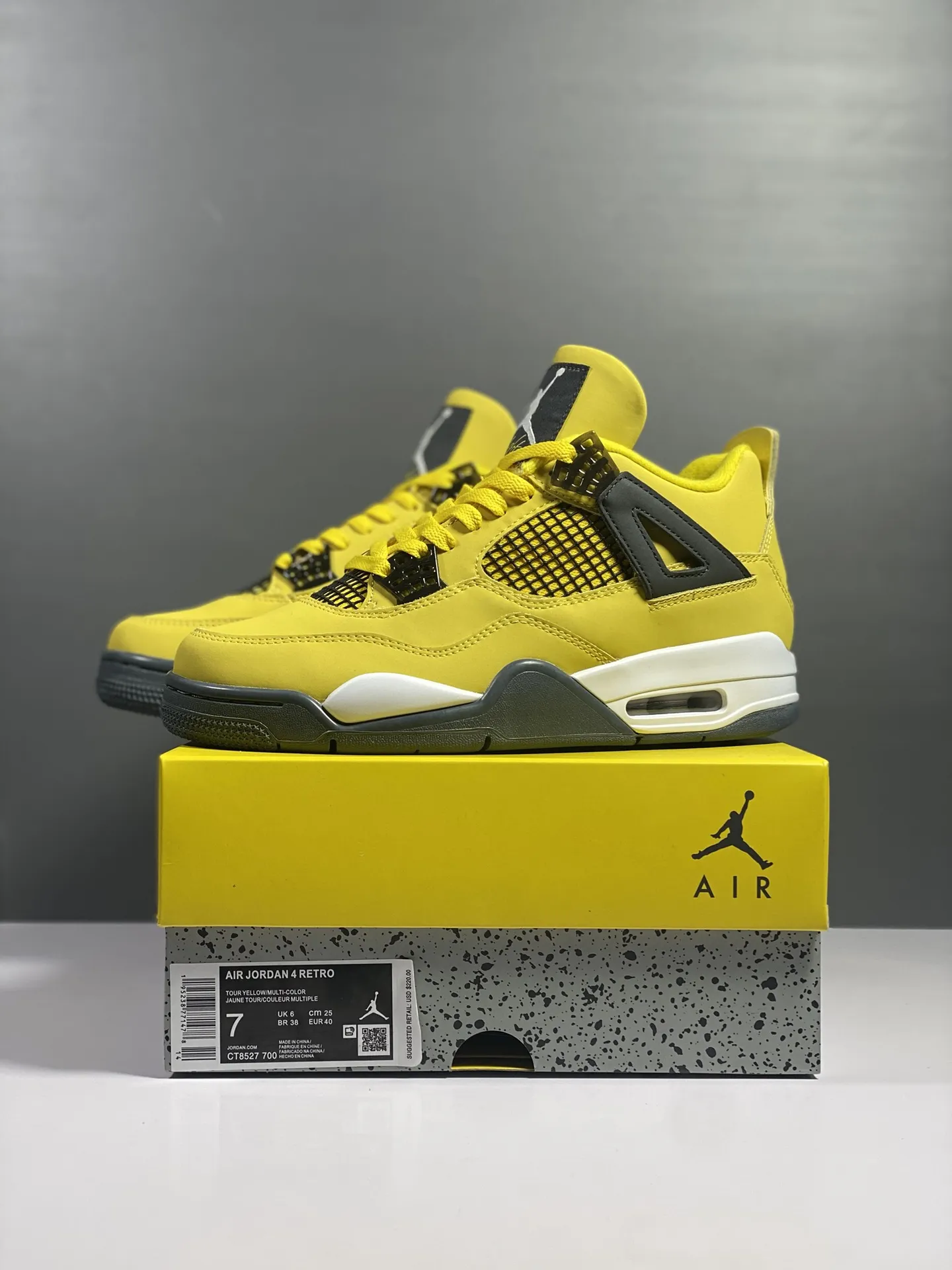 FreshLook Nike Air Jordan 4 Retro ‘White Orange’ – Lightning Yellow Colorway – High Quality Rep Shoes 1167