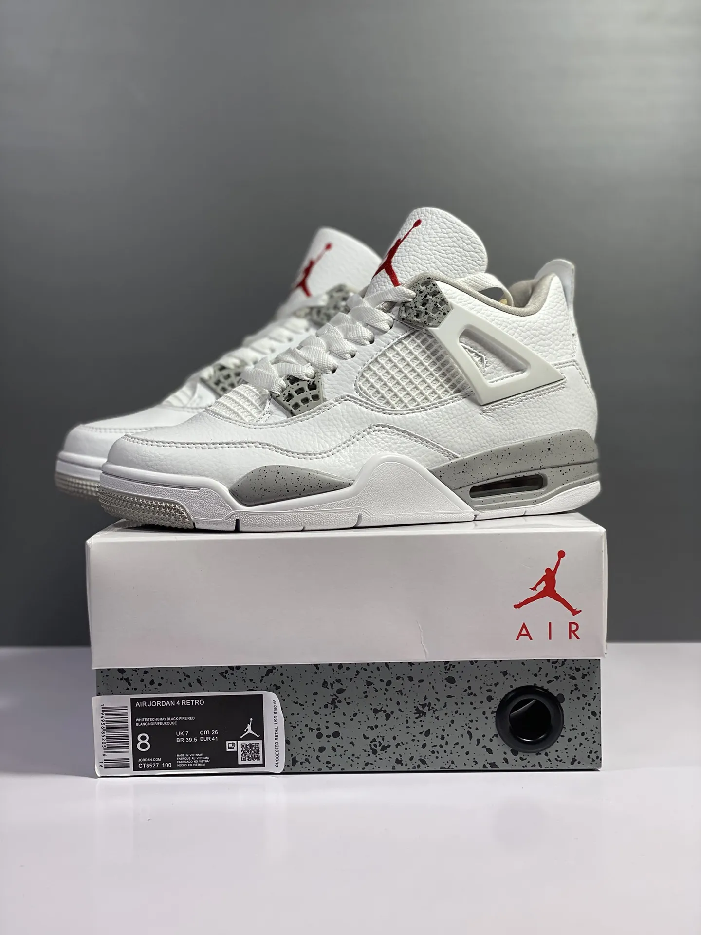 Vibrant Nike Air Jordan 4 Retro White Oreo – CT8527-100 – Men’s Basketball Shoes with High Quality Rep Shoes Design 1172