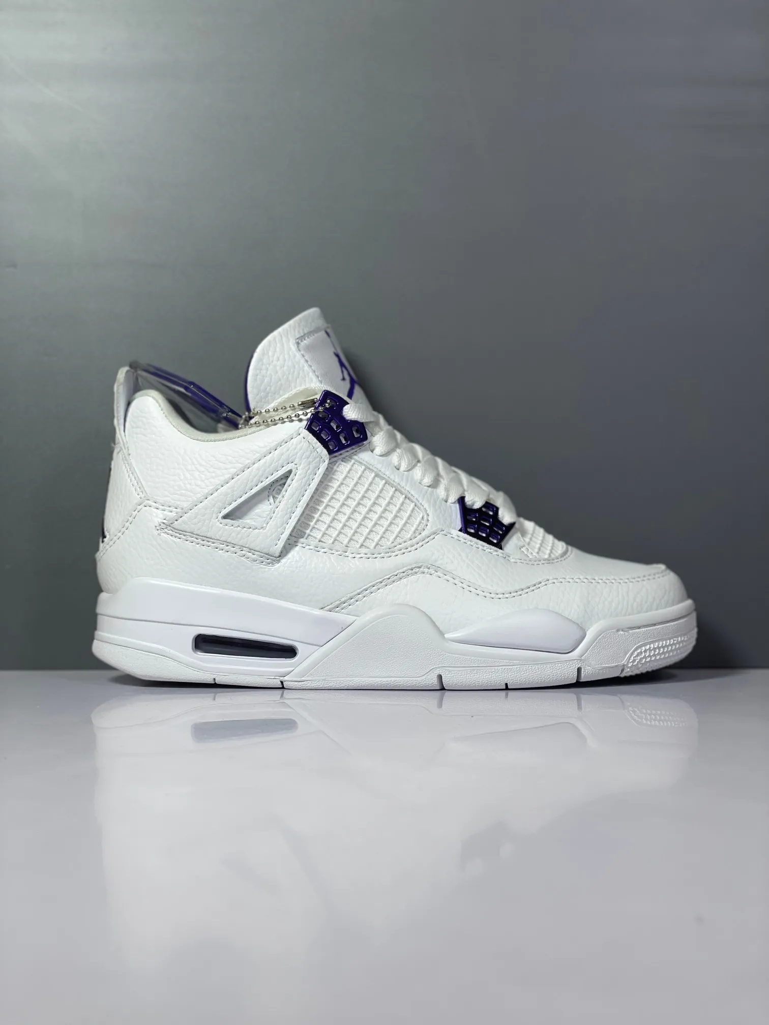 Resilient Nike Air Jordan 4 Retro White Purple AJ4 – Authentic Style with High Quality Replica Shoes, Multiple Sizes Available 1150