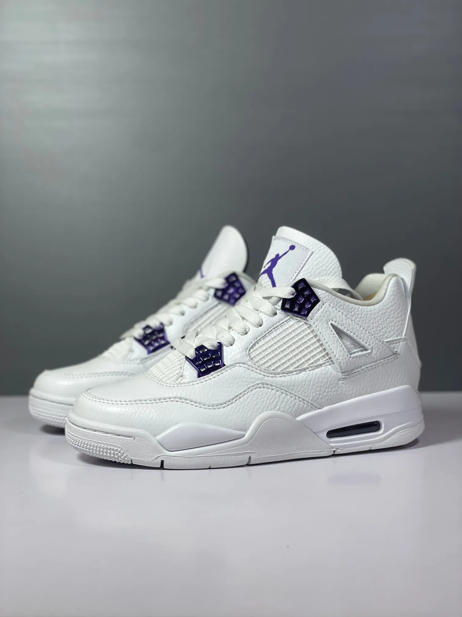 Resilient Nike Air Jordan 4 Retro White Purple AJ4 – Authentic Style with High Quality Replica Shoes, Multiple Sizes Available 1150