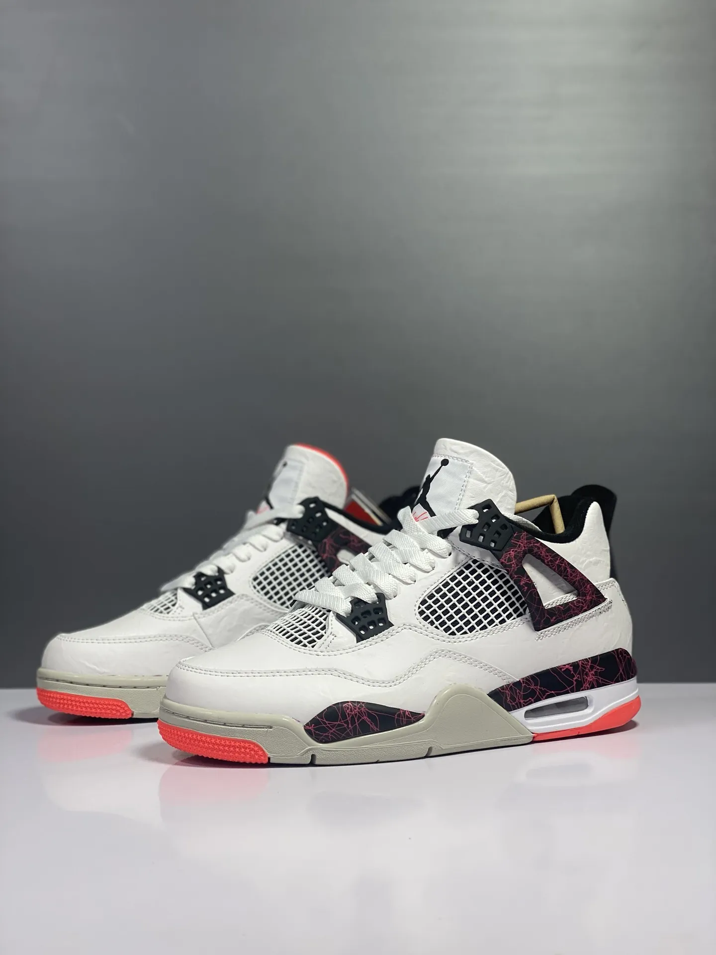 Nike Air Jordan 4 Retro White Red Black Lava – Authentic Style Rep Shoes with  High Quality Replica Design Bright 1171